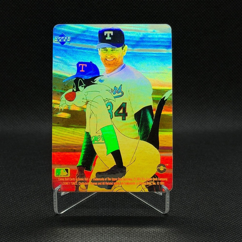 Nolan Ryan 1991 Upper Deck Comic Ball Rangers Hologram Card
